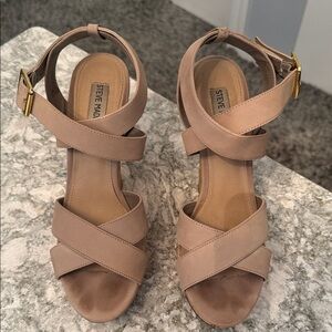 Steve Madden Women's Beige Strappy Sandals